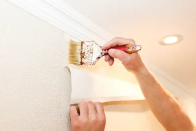 Pose de papier peint à Chagnon — revêtements muraux et toiles de verre